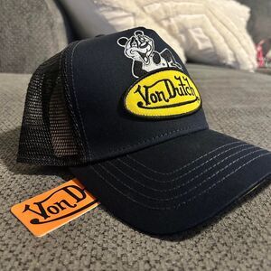 Von-dutch Men's Black and Yellow Hat